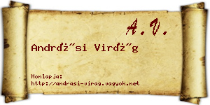 Andrási Virág névjegykártya